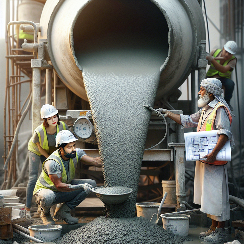 How do you pour cement