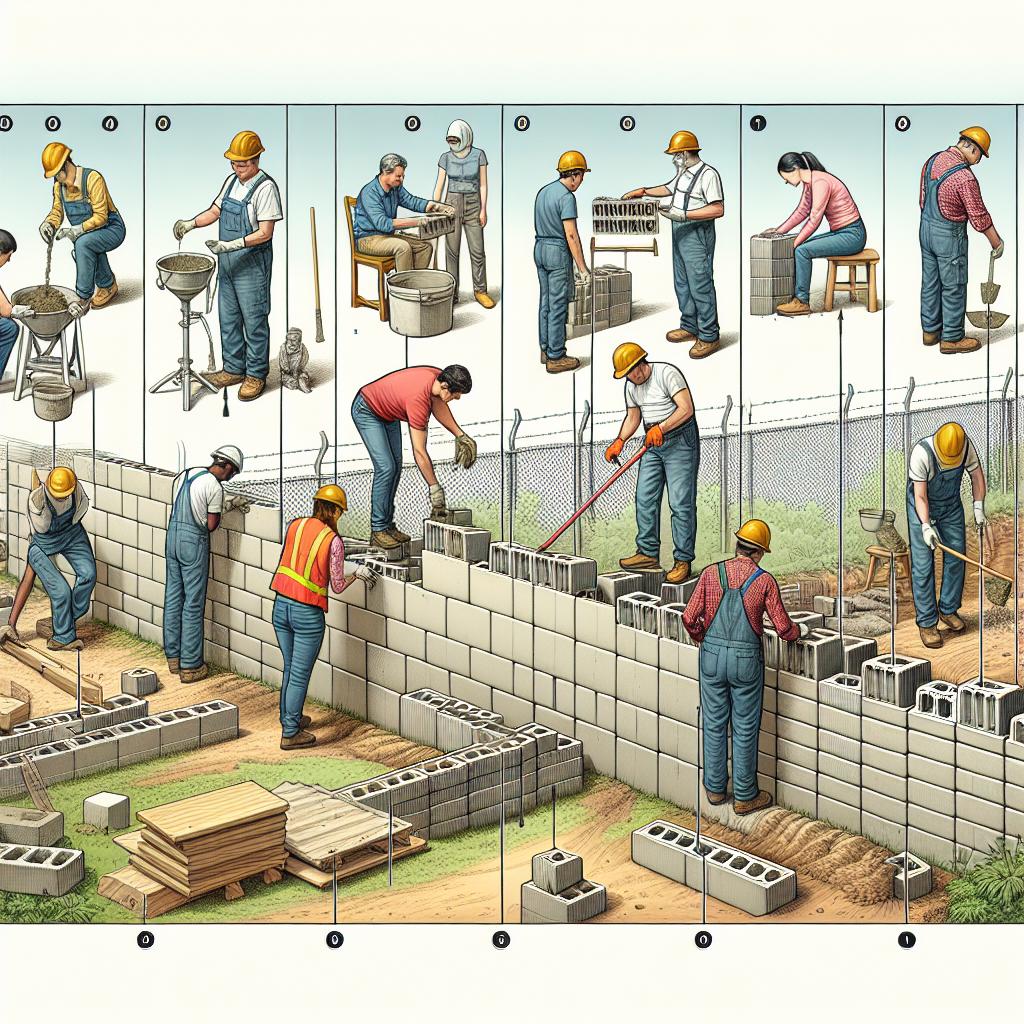 How to build cement block retaining wall