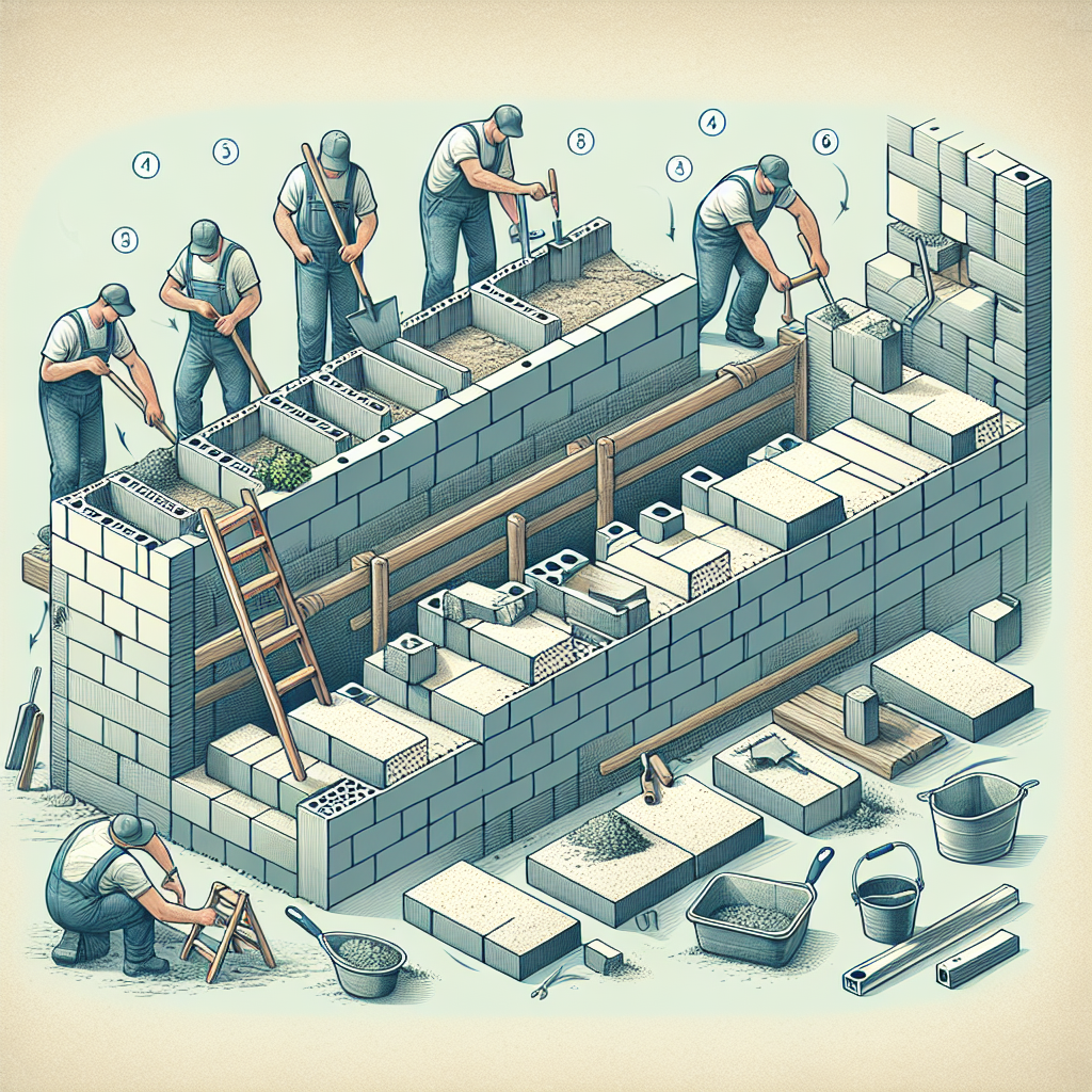 How to make a concrete block retaining wall