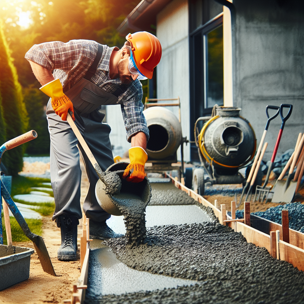 How to pour a concrete driveway