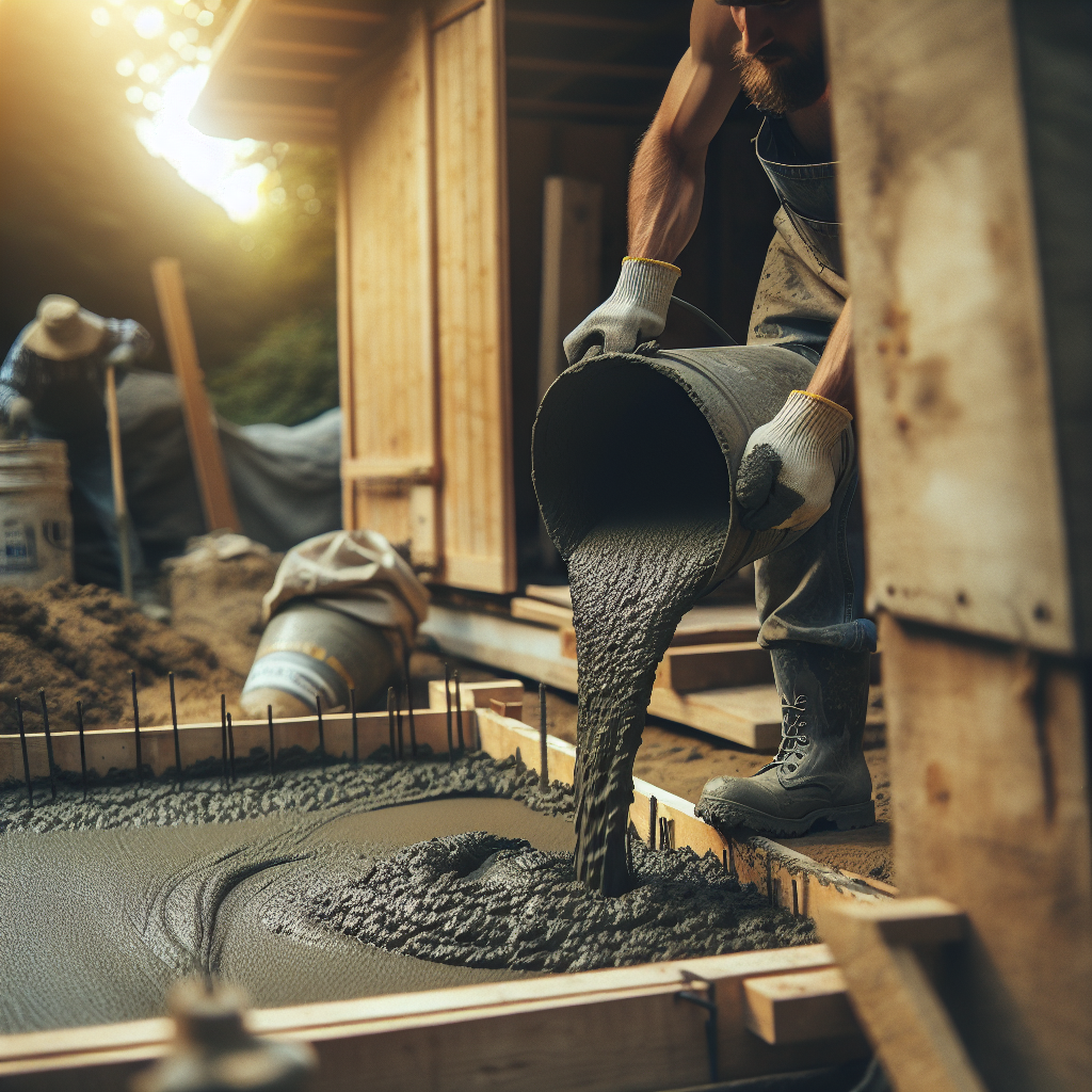 How to pour slab for shed