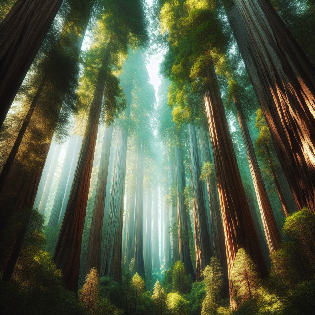 Where are the huge redwood trees